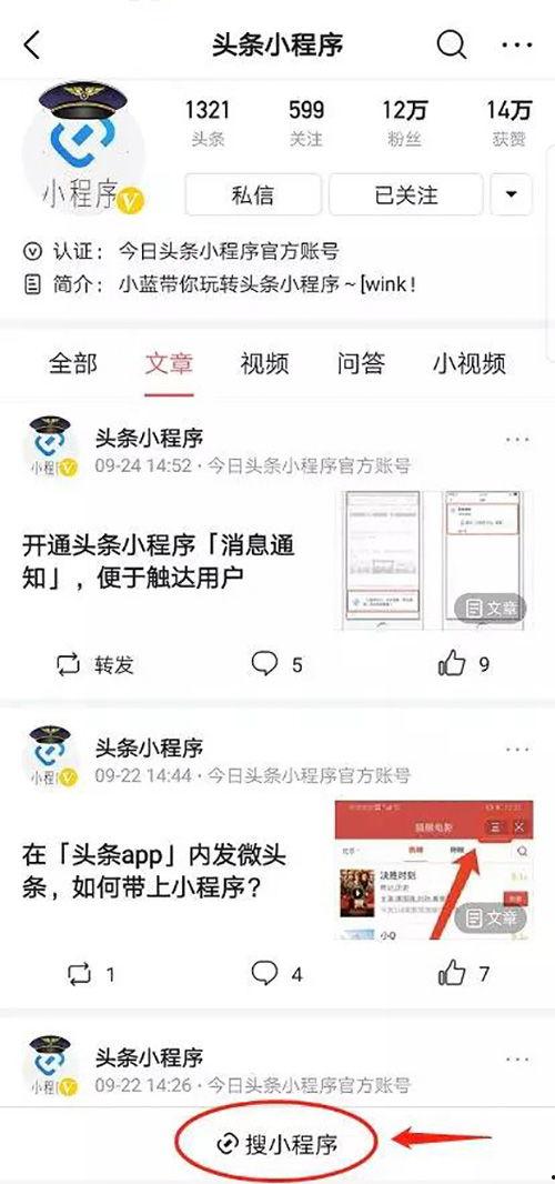 头条都有哪些小程序